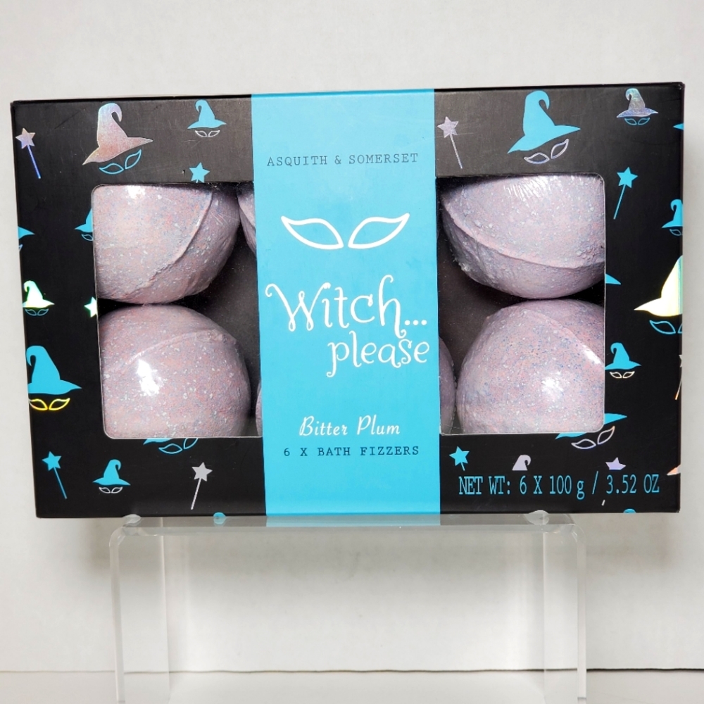 NEW Asquith & Somerset 'Witch... Please' Bitter Plum (6) Bath Fizzers Halloween